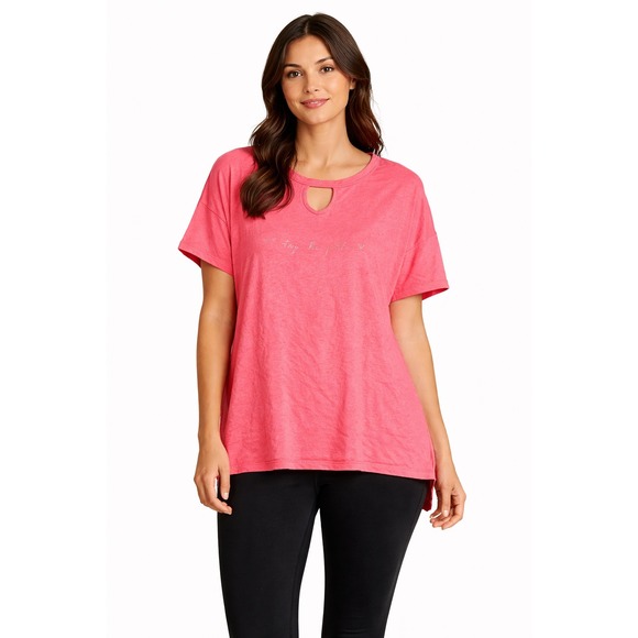 CALIA by Carrie Underwood Tops - CALIA By Carrie Underwood Lounge Boxy Top Small Rouge Red Soft Athleisure